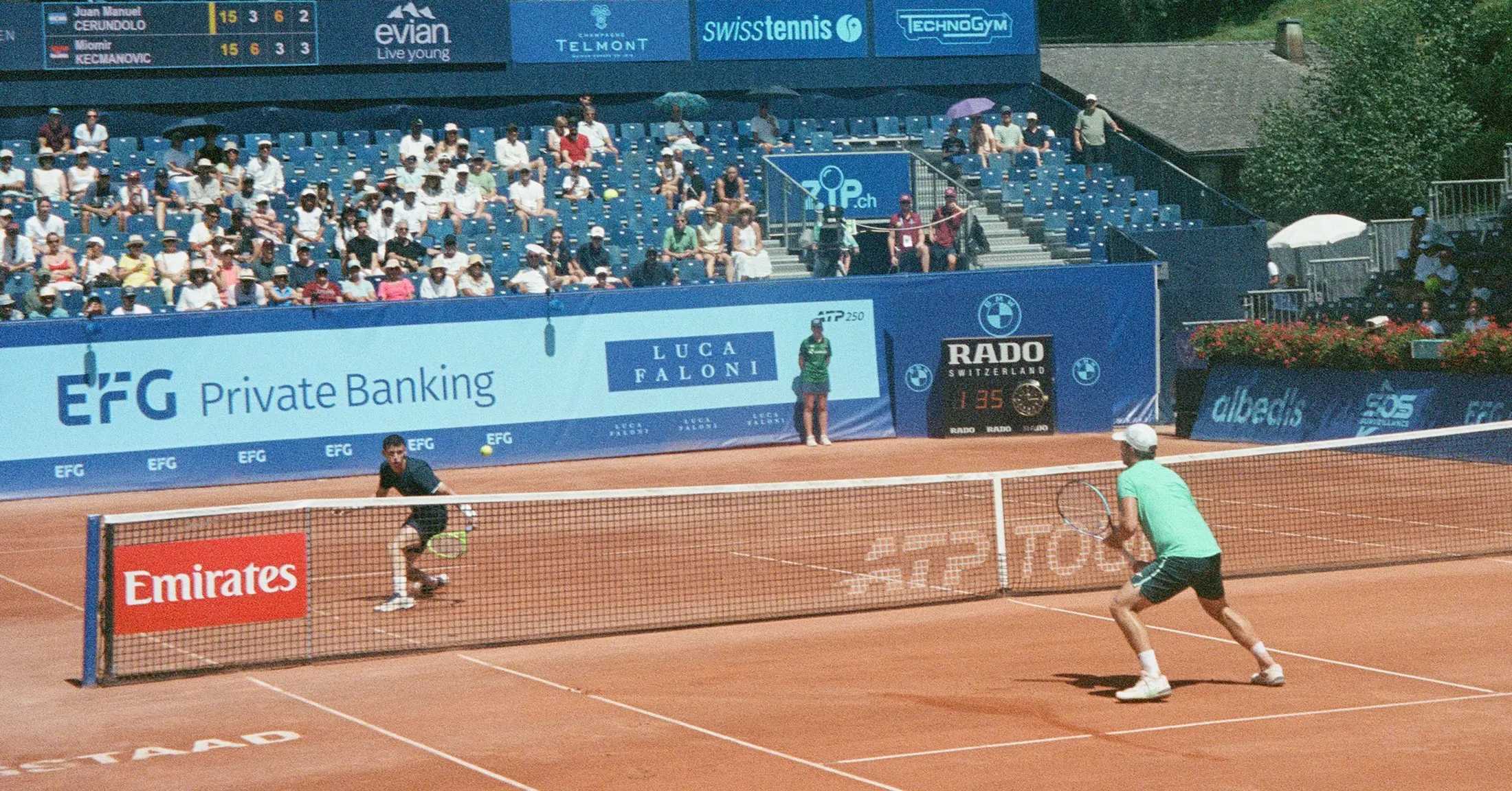 Doppel am Netz beim Swiss Open Gstaad